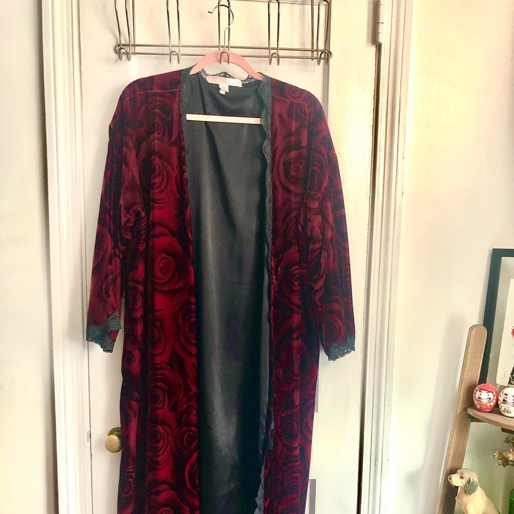 Victoria Secret Velour Rose Robe